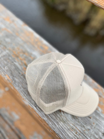 Foam Front - Mesh Back, Trucker Hat - Off White