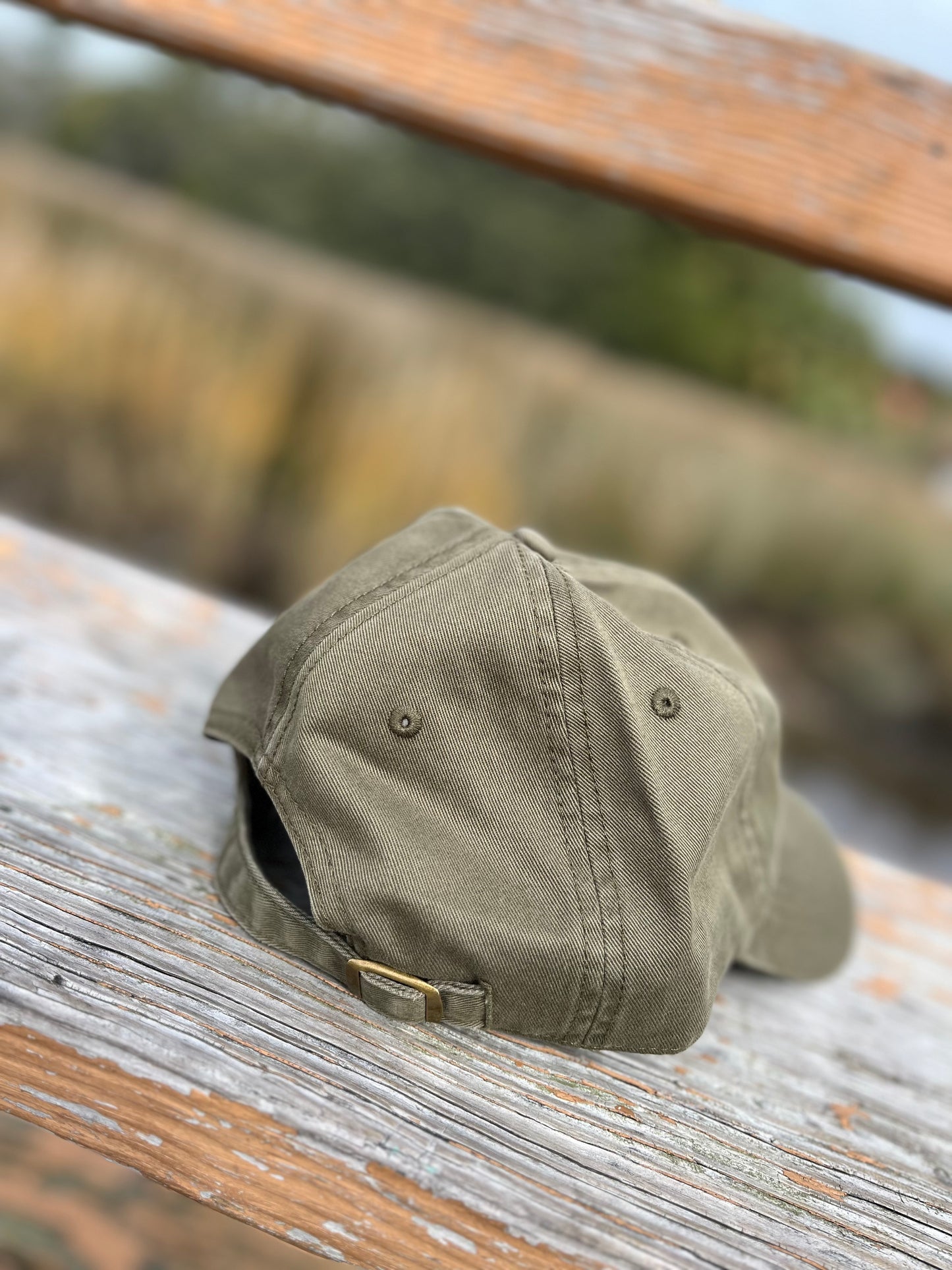 Cloth Strap Back - Patch Hat - Olive Green